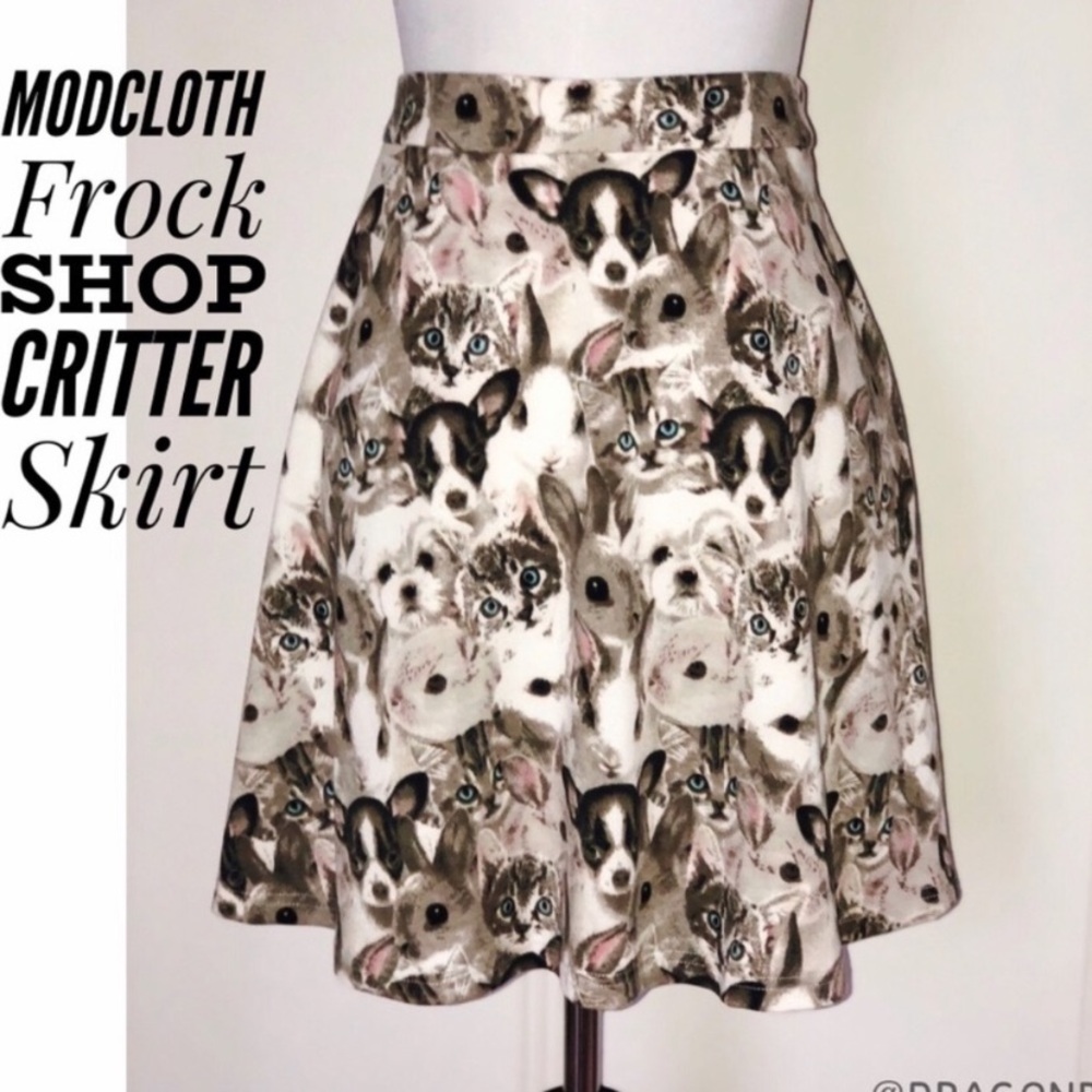 ModCloth Frock Shop Animal Skirt new nwt retro
